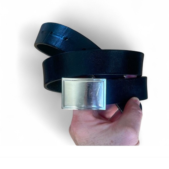 Coach Other - Vintage |Coach| Black Pebbled Leather Belt & Solid Nickel Buckle Men’s Medium